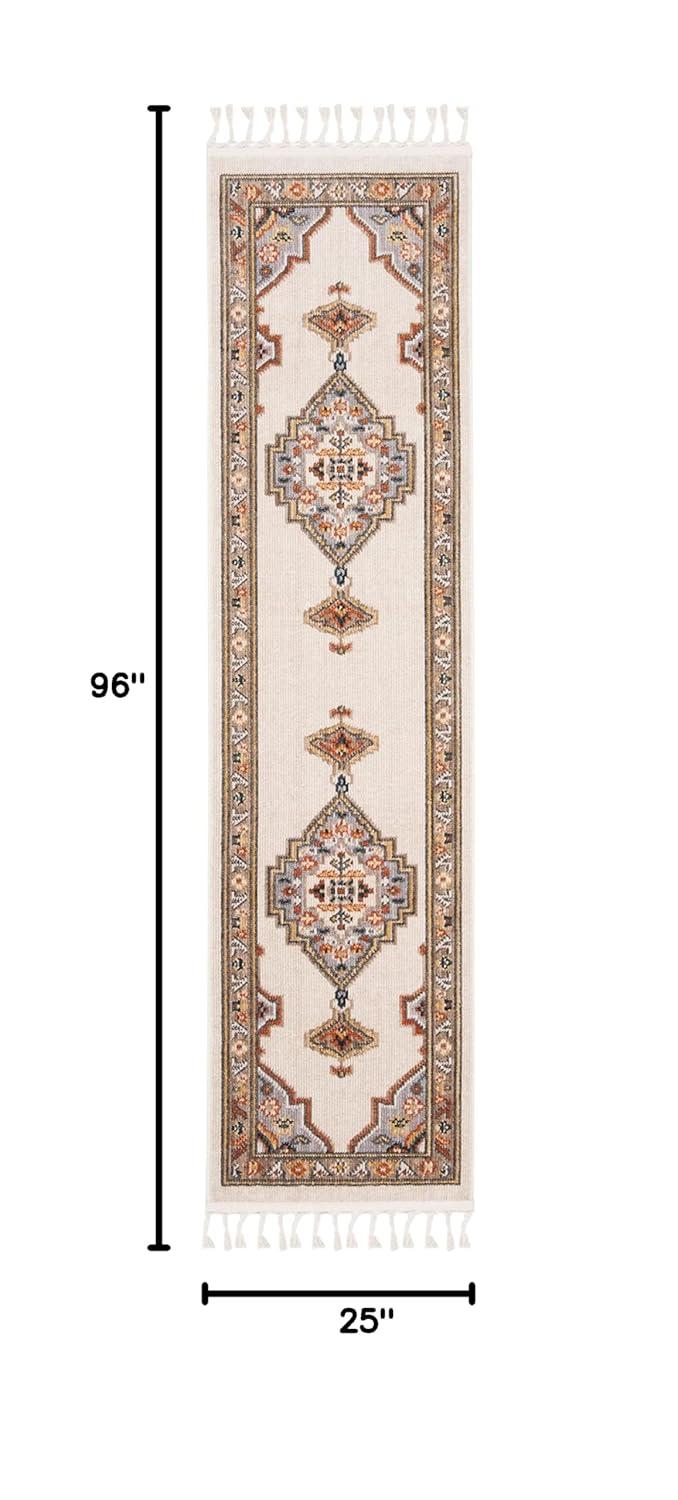 Farmhouse FMH830 Power Loomed Runner Rug - Grey/Cream - 2' X 8' - Safavieh.