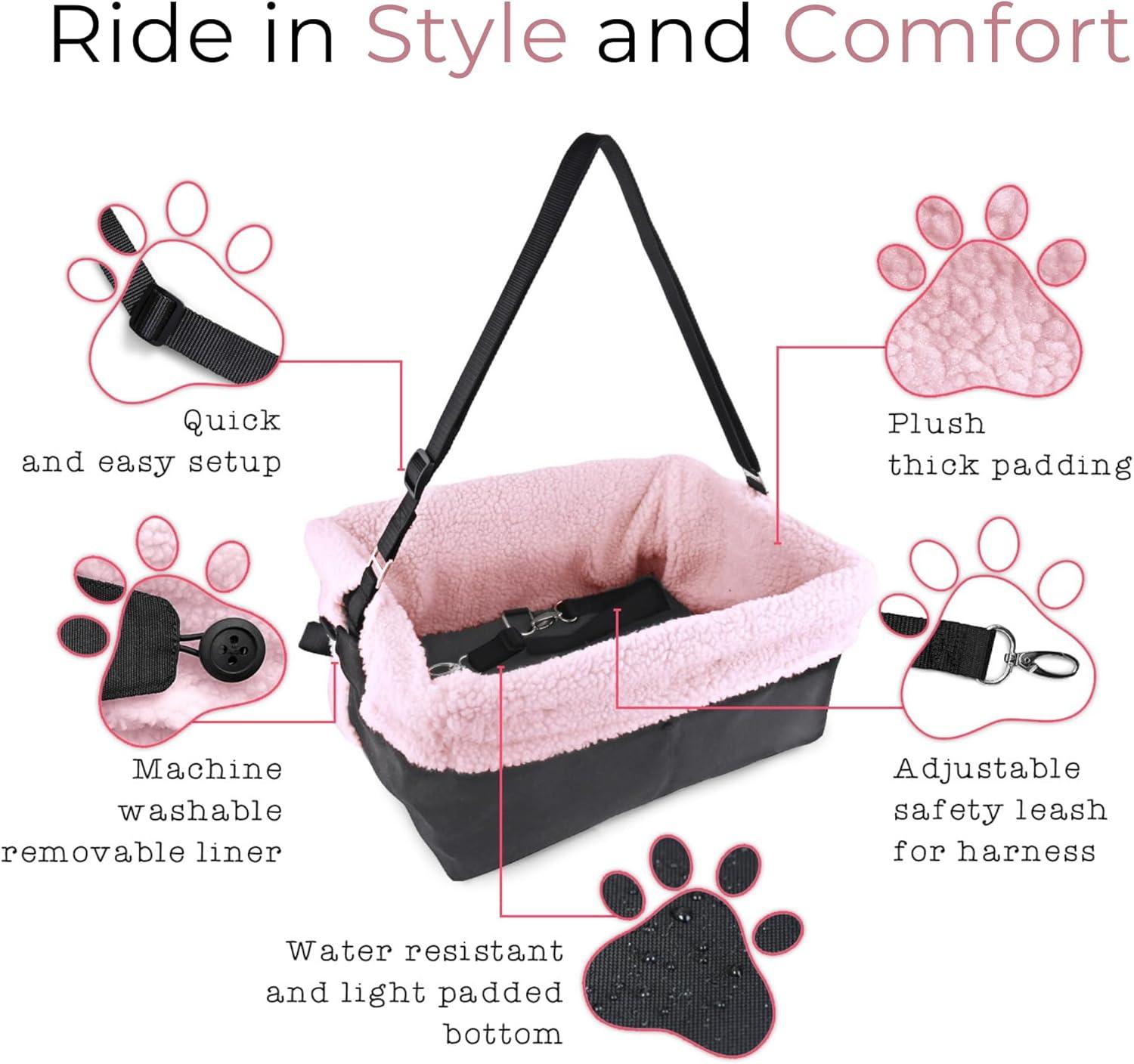 ATCHISON Washable, adjustable, and collapsible pet travel carrier bed