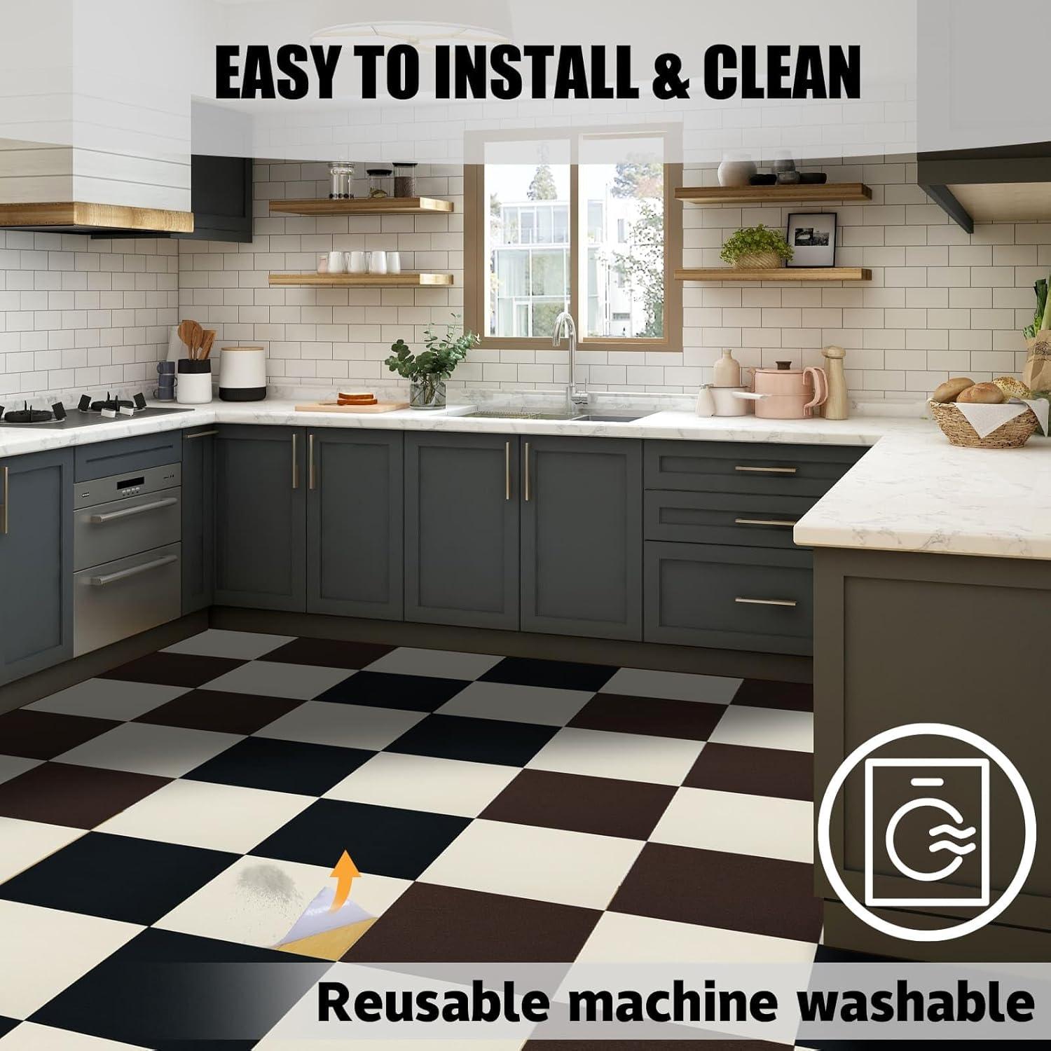 Self Adhesive Carpet Tiles,Non-Slip Peel and Stick Squares Splicing Puzzle Carpet Floor Tile,DIY Off White Easy Install 10 Pcs Floor Tiles 12" x 12"