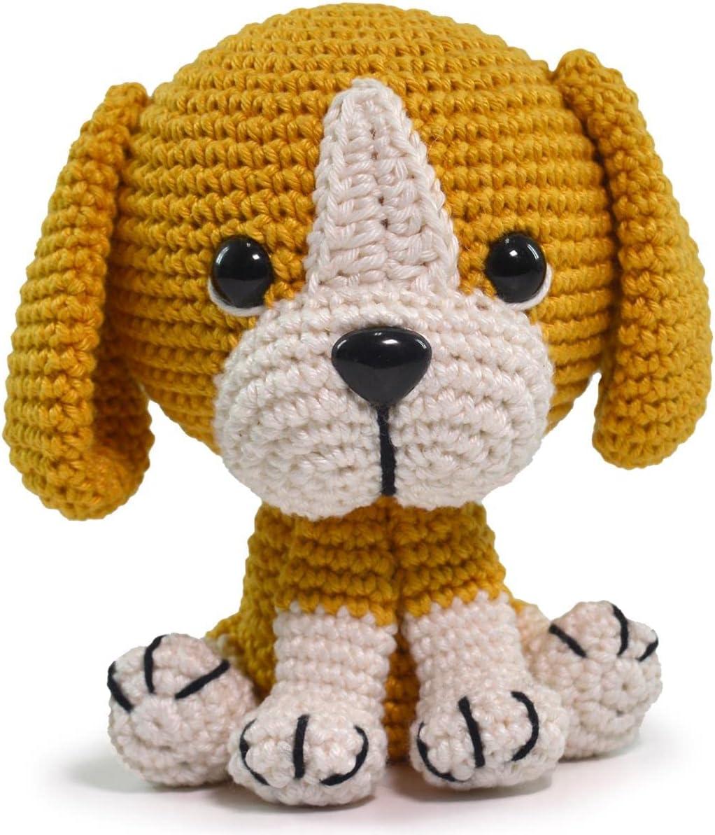 CRCULO Amigurumi Crochet Kit - Cats & Dogs - All Included, Easy Instructions - Intermediate Animal Crochet Set - Premium Yarn Beagle