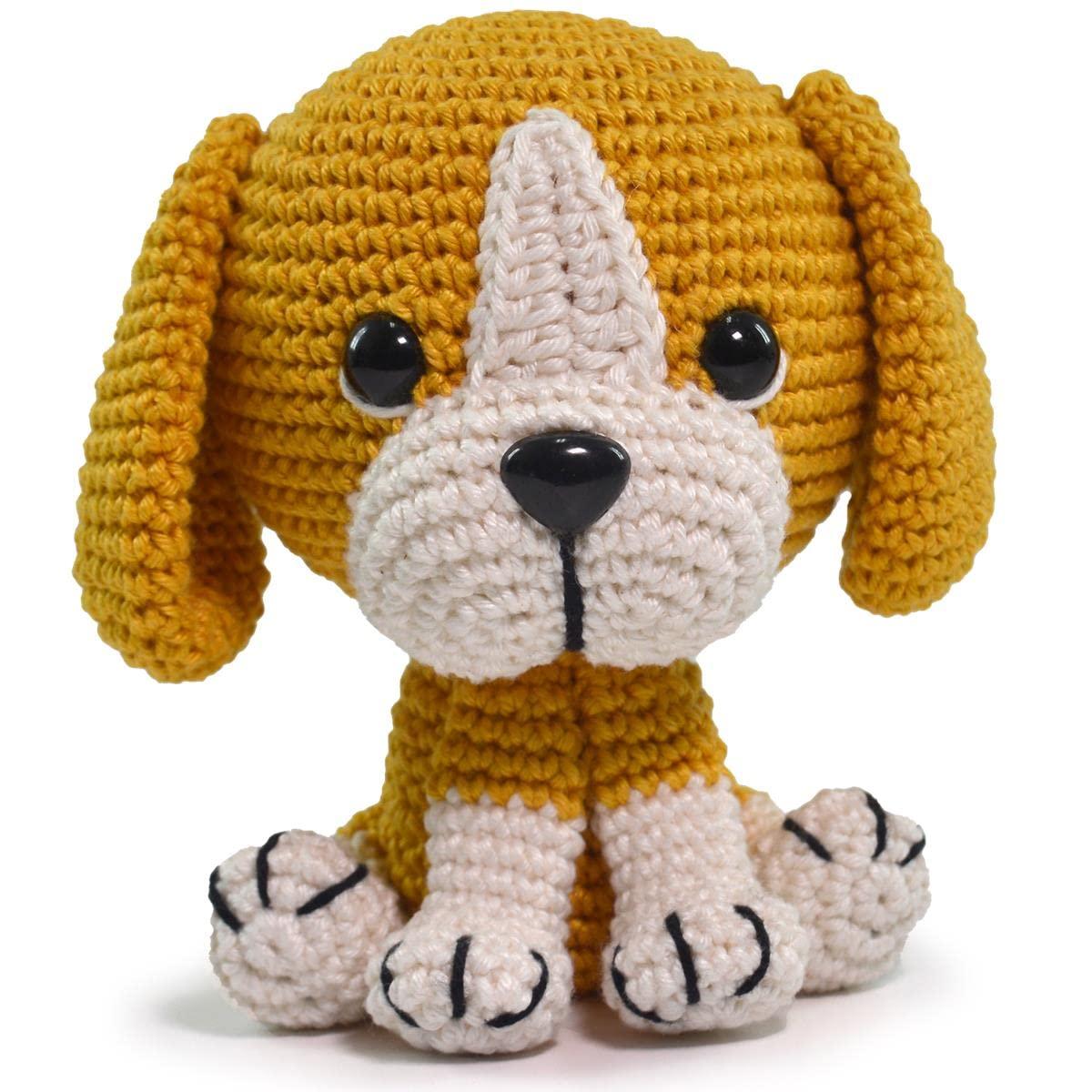 CRCULO Amigurumi Crochet Kit - Cats & Dogs - All Included, Easy Instructions - Intermediate Animal Crochet Set - Premium Yarn Beagle
