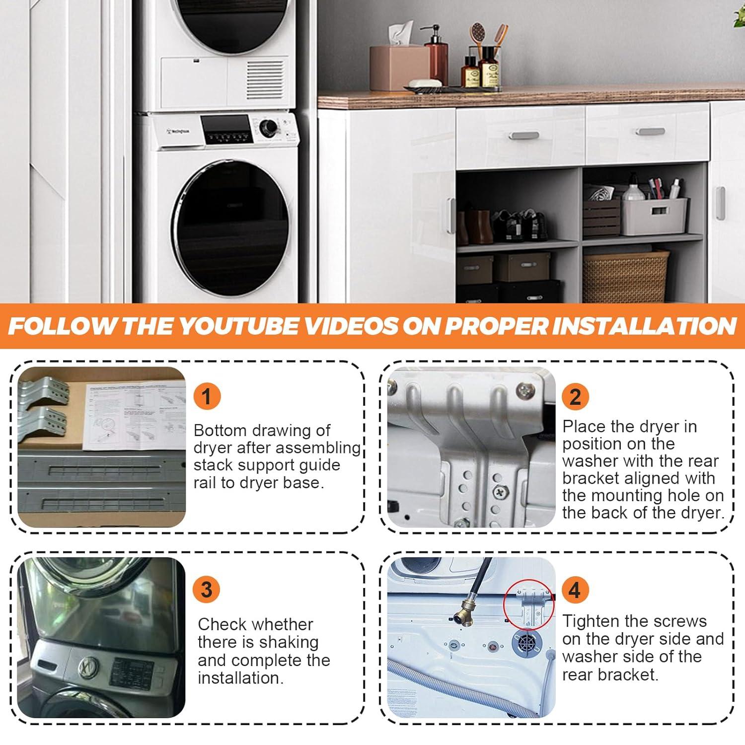 (2025 UPGRADED) SKK-7A SKK8K Dryer Stacking Kit by Beaquicy - Replacement for Samsung 27-Inch Front-Load Washers and Dryers - Samsung laundry stacking kit Replaces SKK-7A, SK-5A, SK-5AXAA, SKK-8K