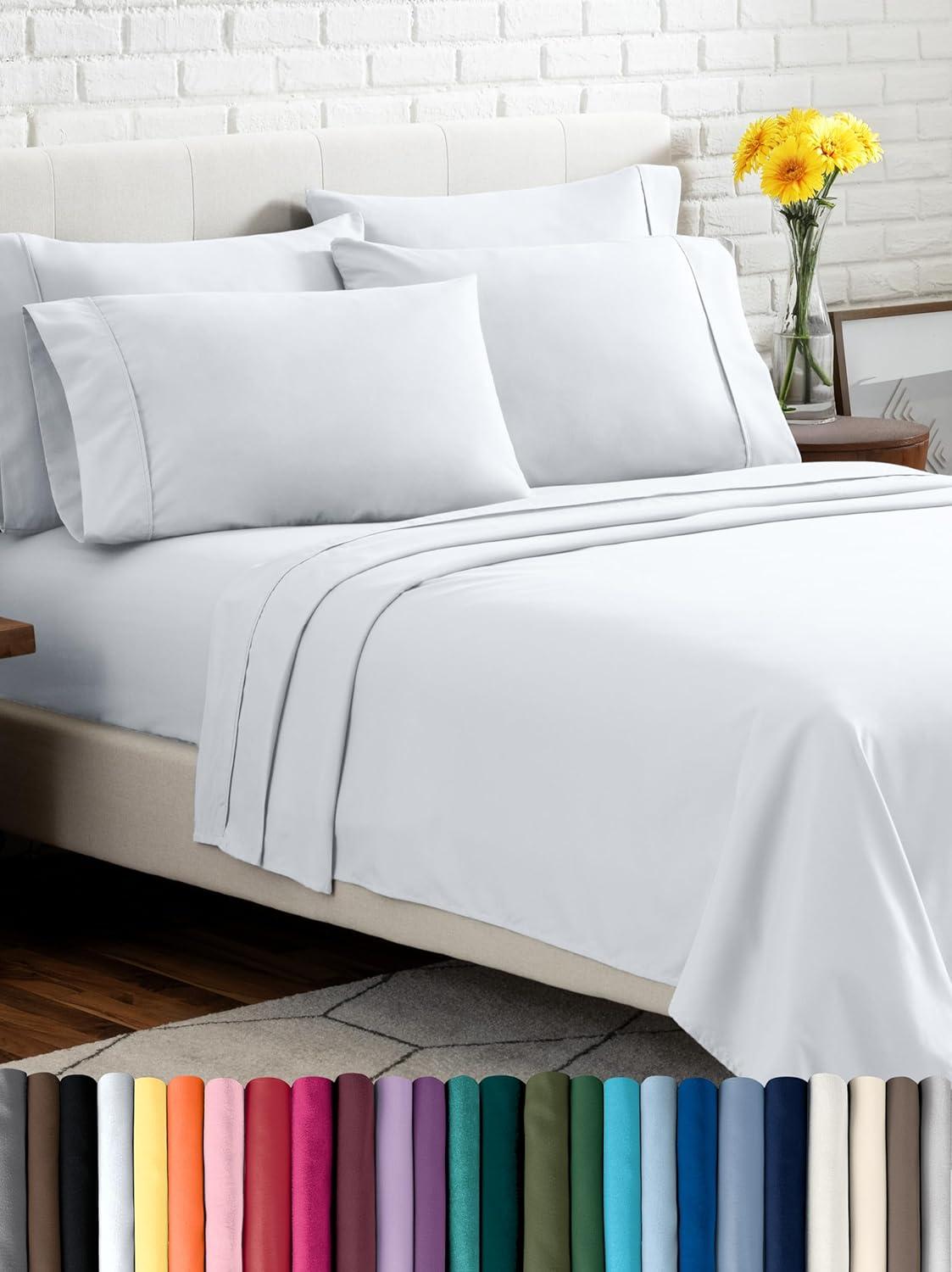 Twin XL Grey 4pc Microfiber Sheet Set by Bare Home