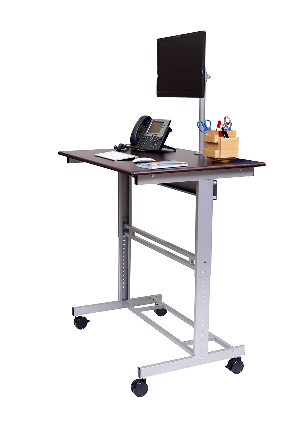 Inbox Zero Zarella Adjustable Metal Base Standing Desk
