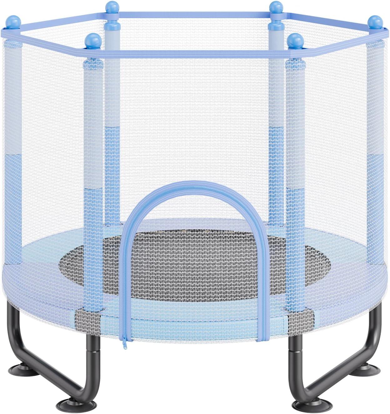 VEVOR 60" Trampoline for Kids Mini Toddler Trampoline with Net Indoor Outdoor
