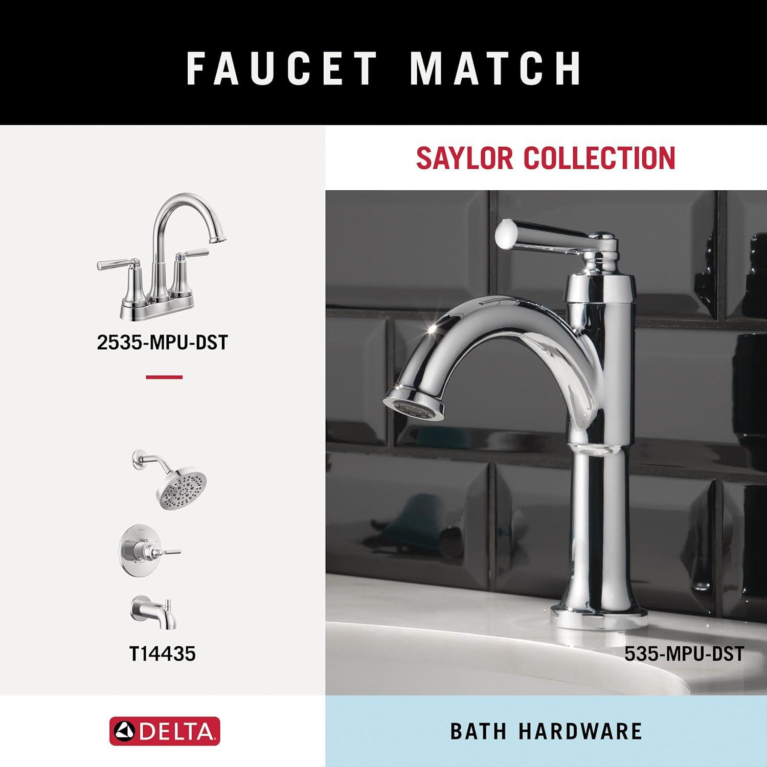 Delta Saylor Wall Mounted Double Towel Hook in Matte Black