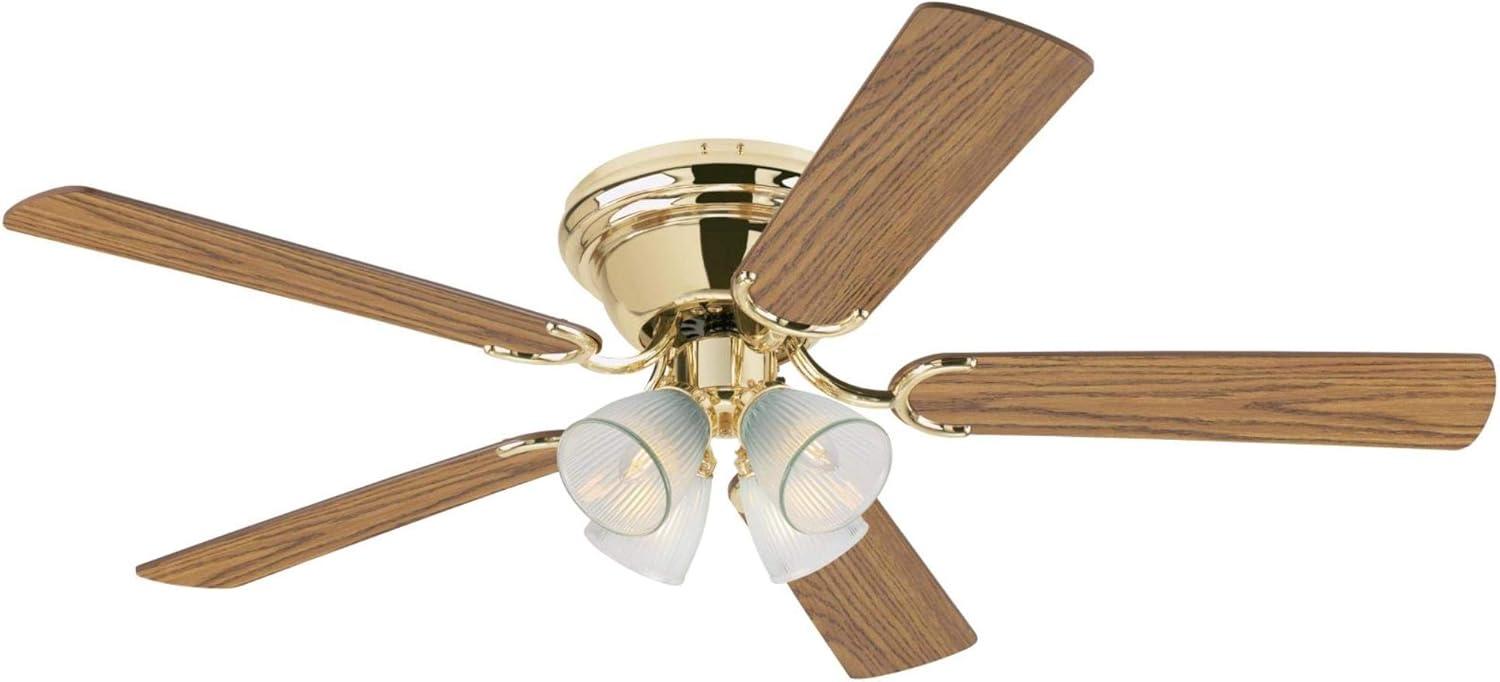 Westinghouse Contempra IV 52 in. Polished Brass Brown LED Indoor Ceiling Fan