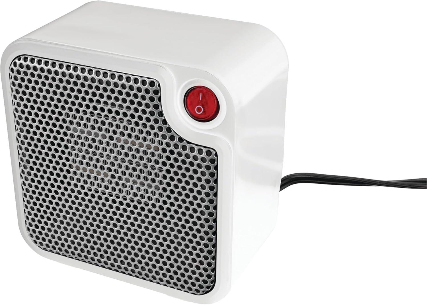 Compact White Ceramic Electric Mini Space Heater