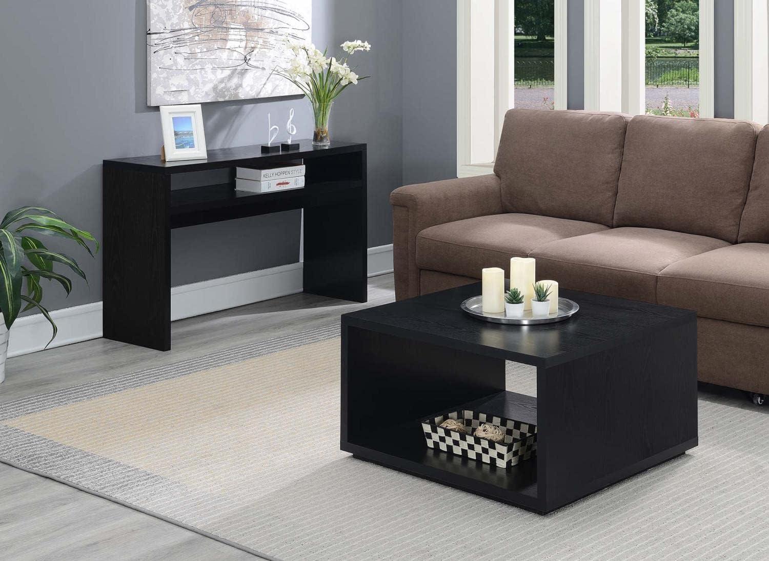 Haught Floor Shelf Coffee Table with Storage