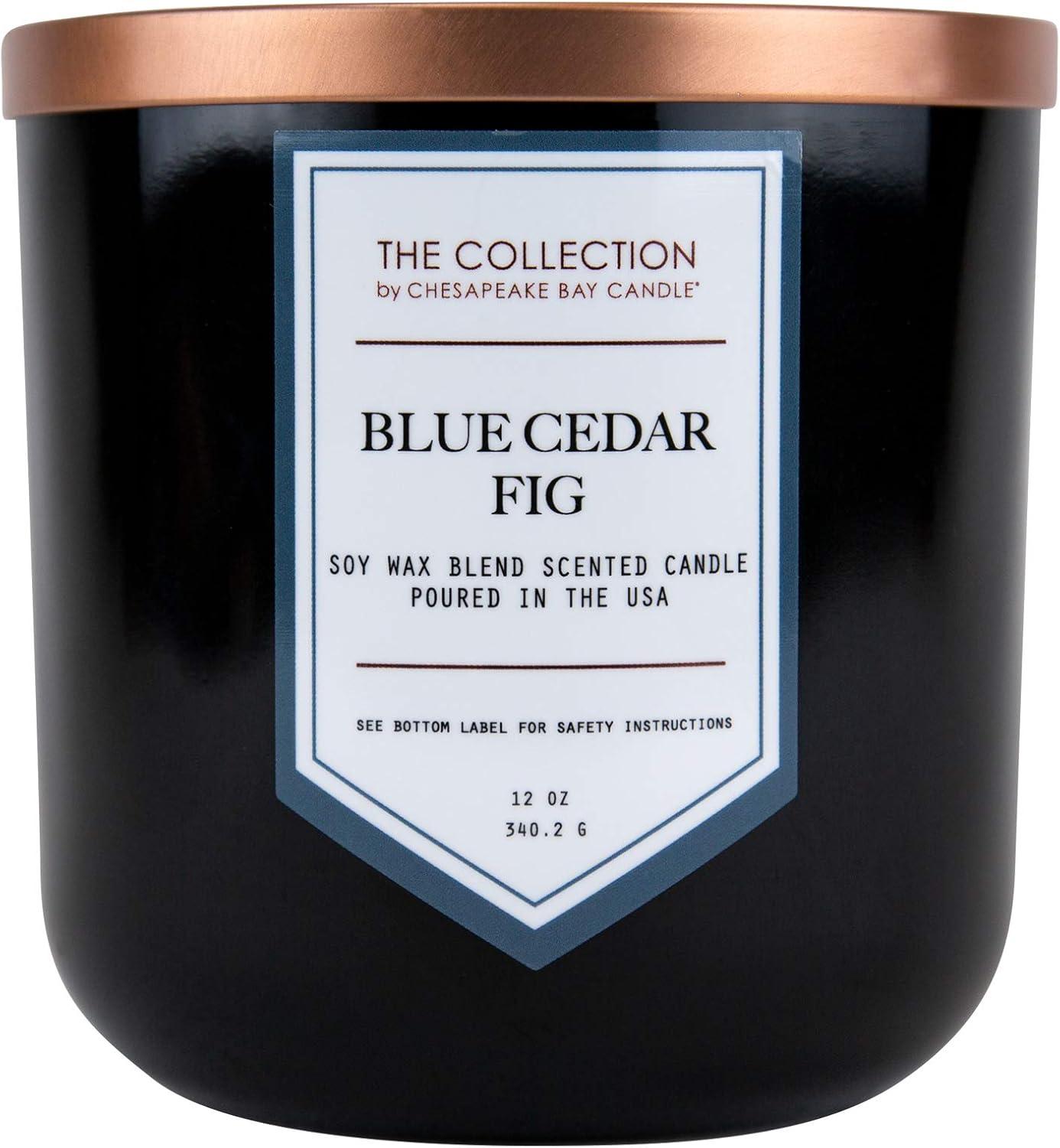 12oz Blue Cedar Fig Soy Scented Jar Candle