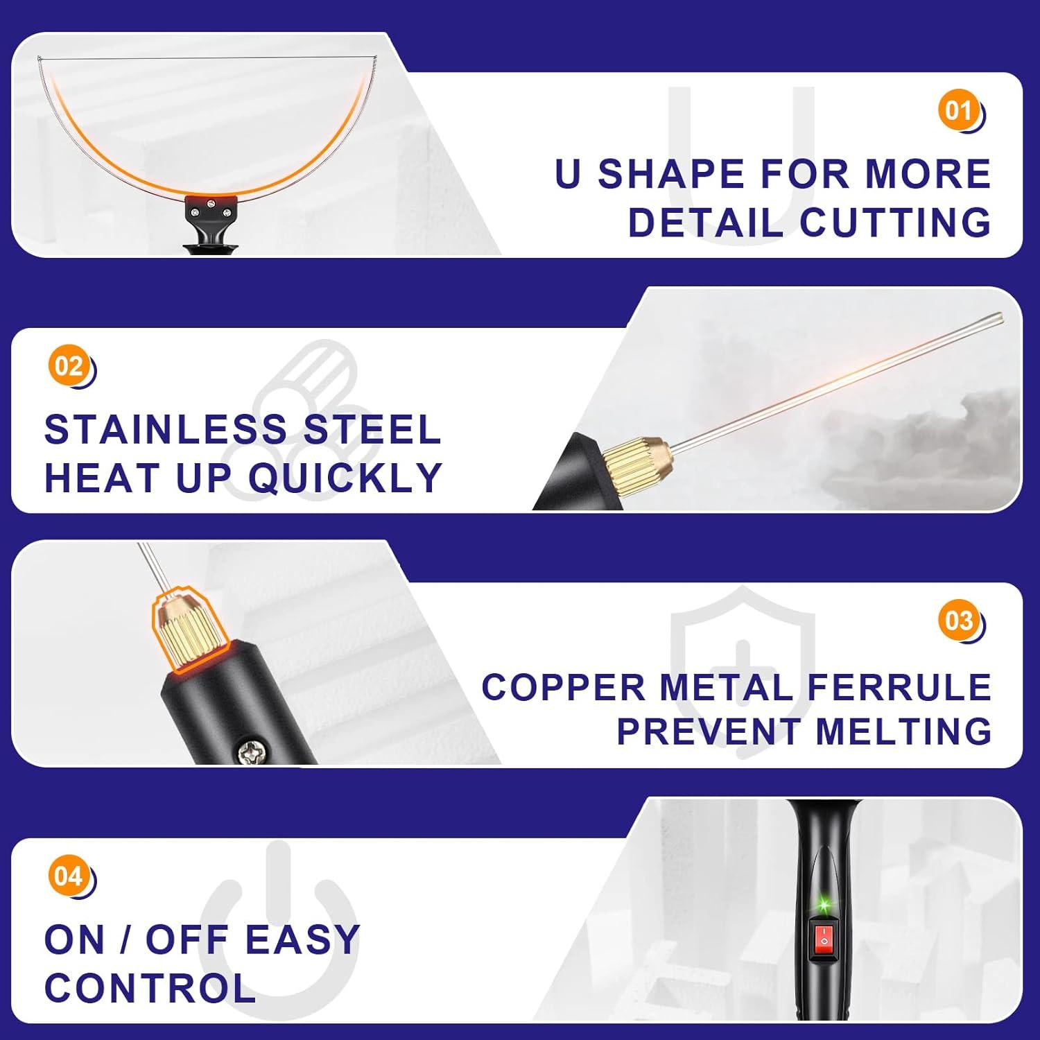 GOCHANGE Electric Foam Cutting Machine Kit Electric Heated Foam Carving Knife Cutting Tool Set