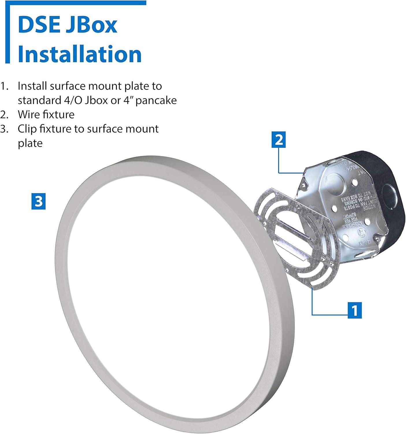 9-Inch White Aluminum Round LED Surface Mount Downlight