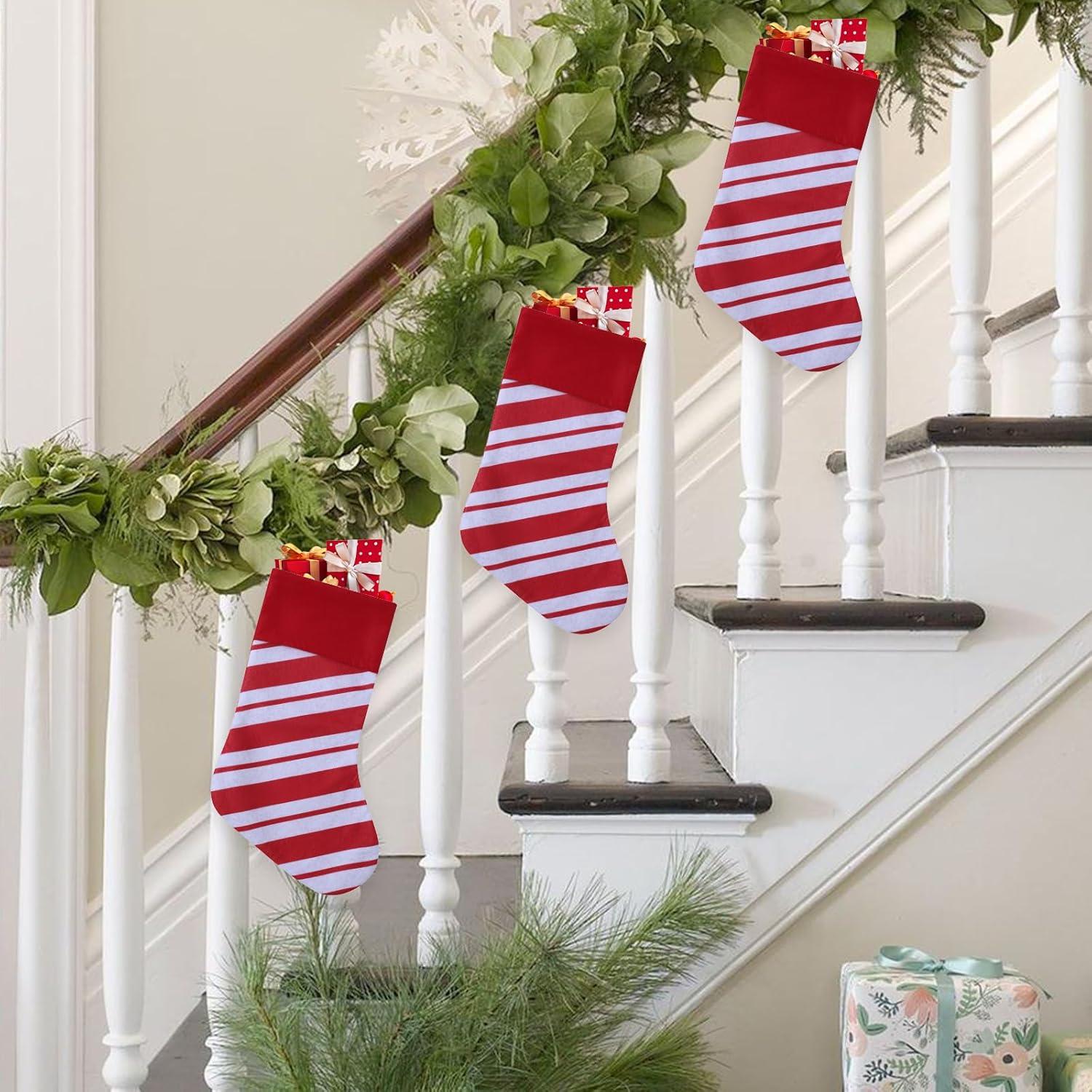 Fun Express Multi-color Polyester Christmas Stockings, 12.25" (12 Count)