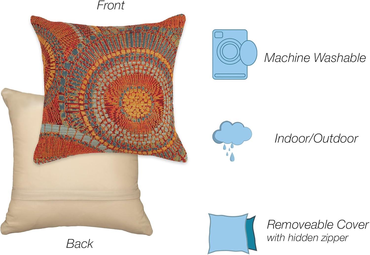 Marina Abstract Indoor/Outdoor Throw Pillow