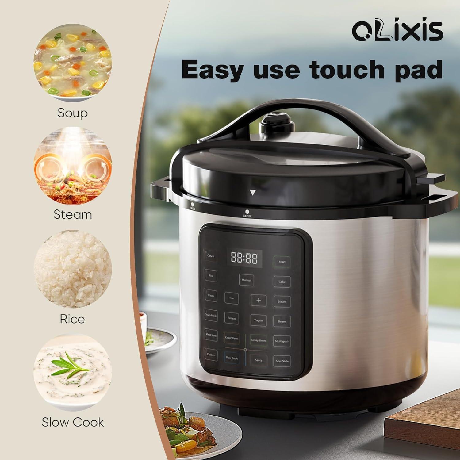 JIONJOY 16-in-1 Stainless Steel Electric Pressure Cooker: Multi - function Cooker with Digital Controlr- 8 Quarts