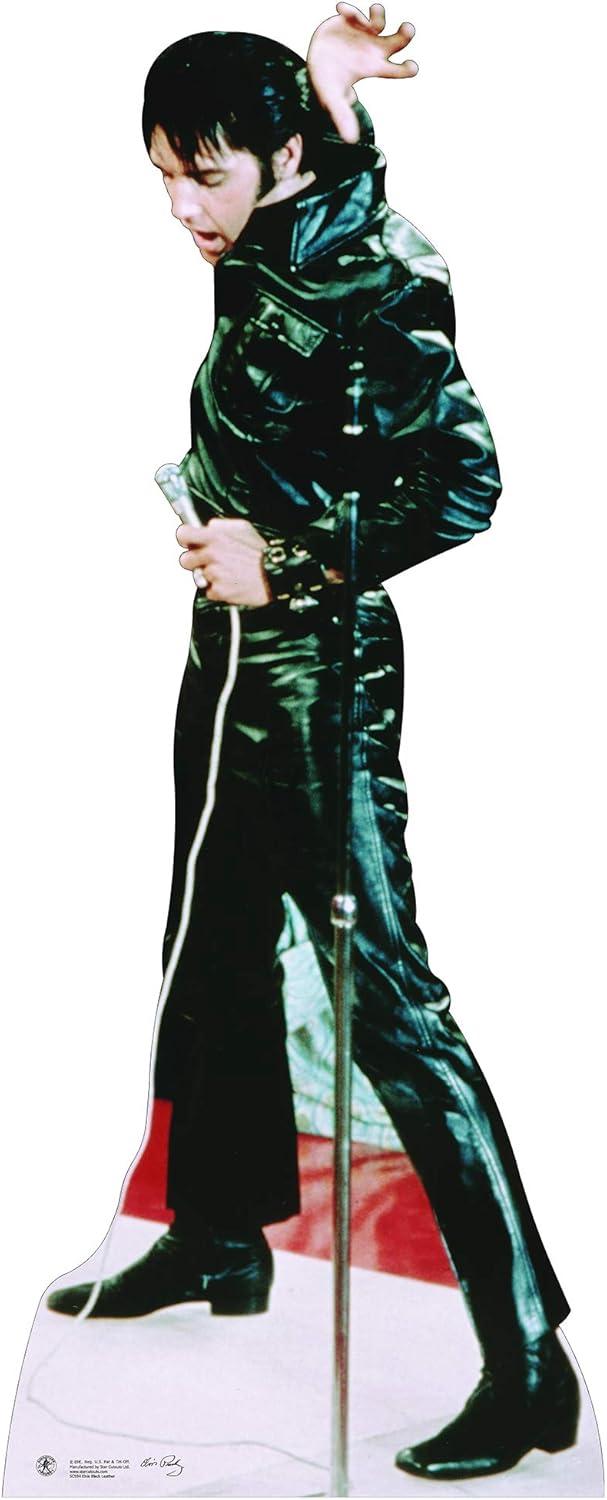 Elvis Presley Black Leather Lifesize Cardboard Cutout