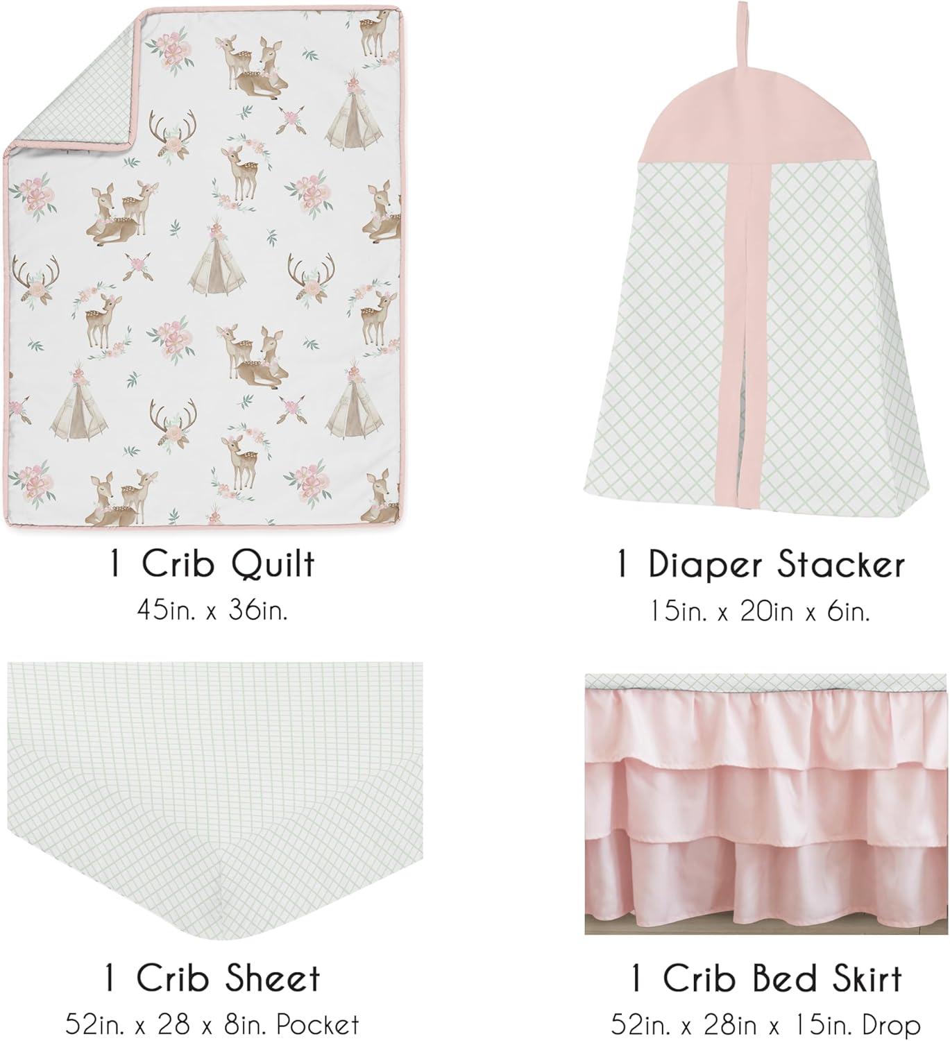 Elephant 4 Piece Crib Bedding Set