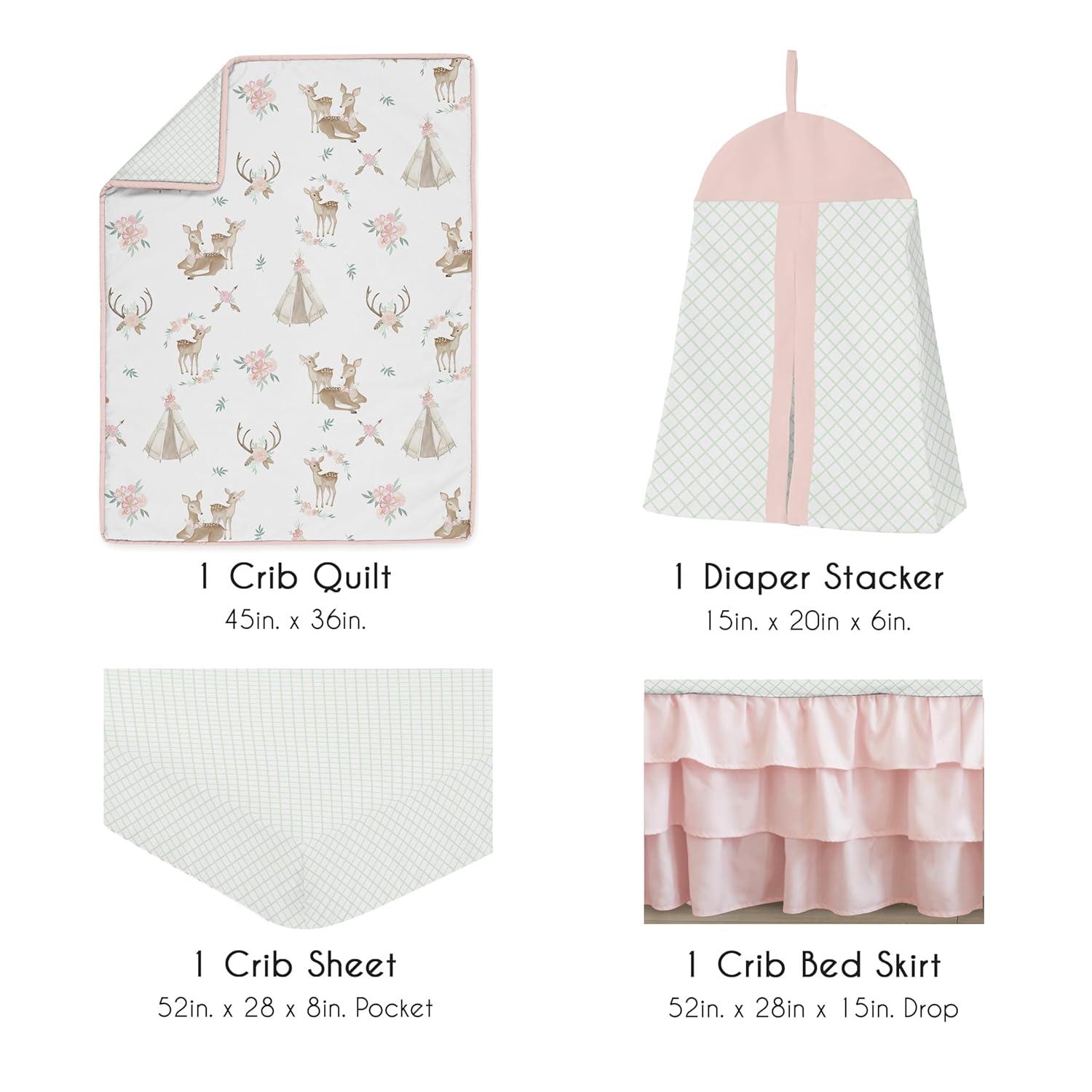 Elephant 4 Piece Crib Bedding Set