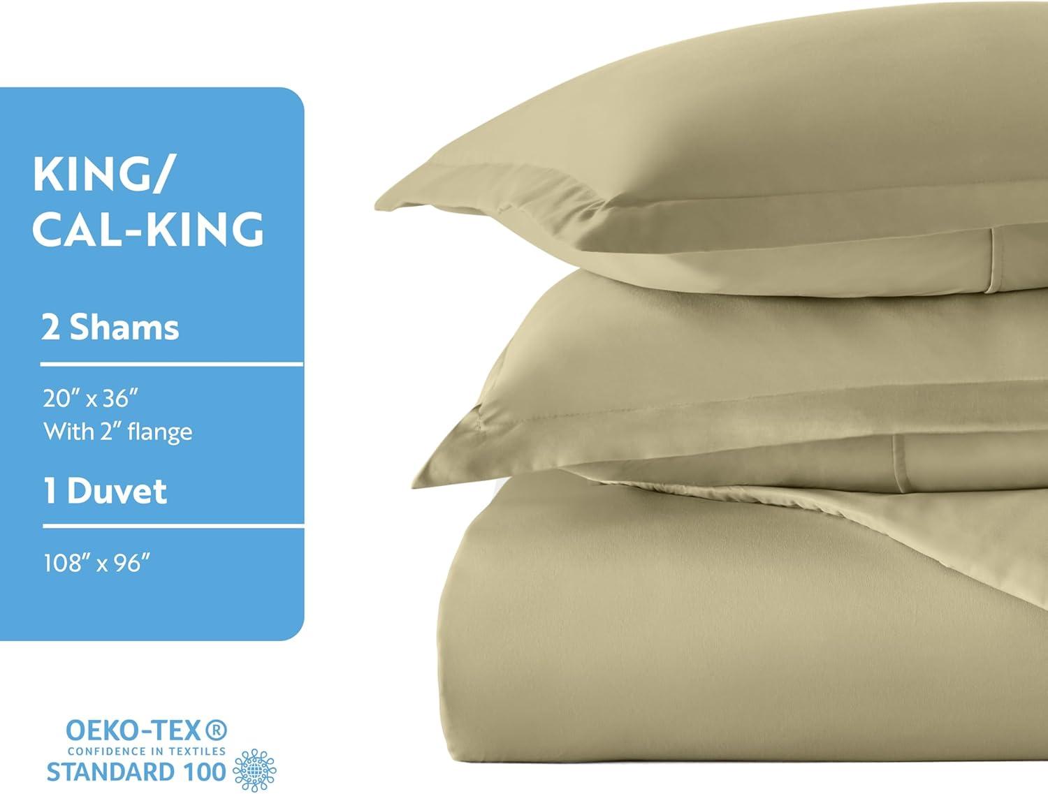 Sage Green Microfiber Twin Duvet Cover Set with Pillow Shams