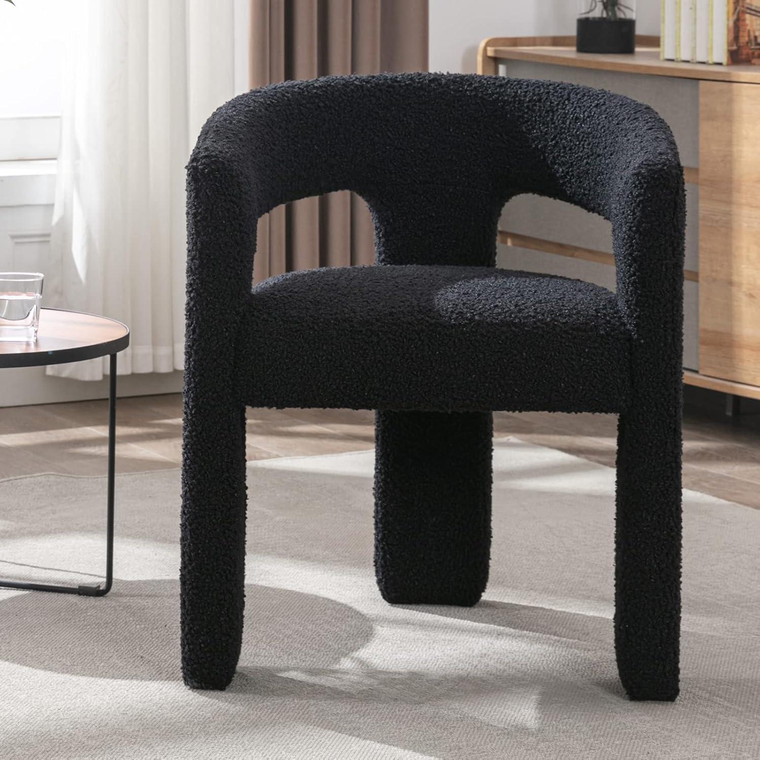 wahson office chair Modern Dining Chairs Barrel Dining Chair Upholstered Dining Room Chair with Arm Comfy Accent Side Chair for Dining Room/Living Room (Set of 2)