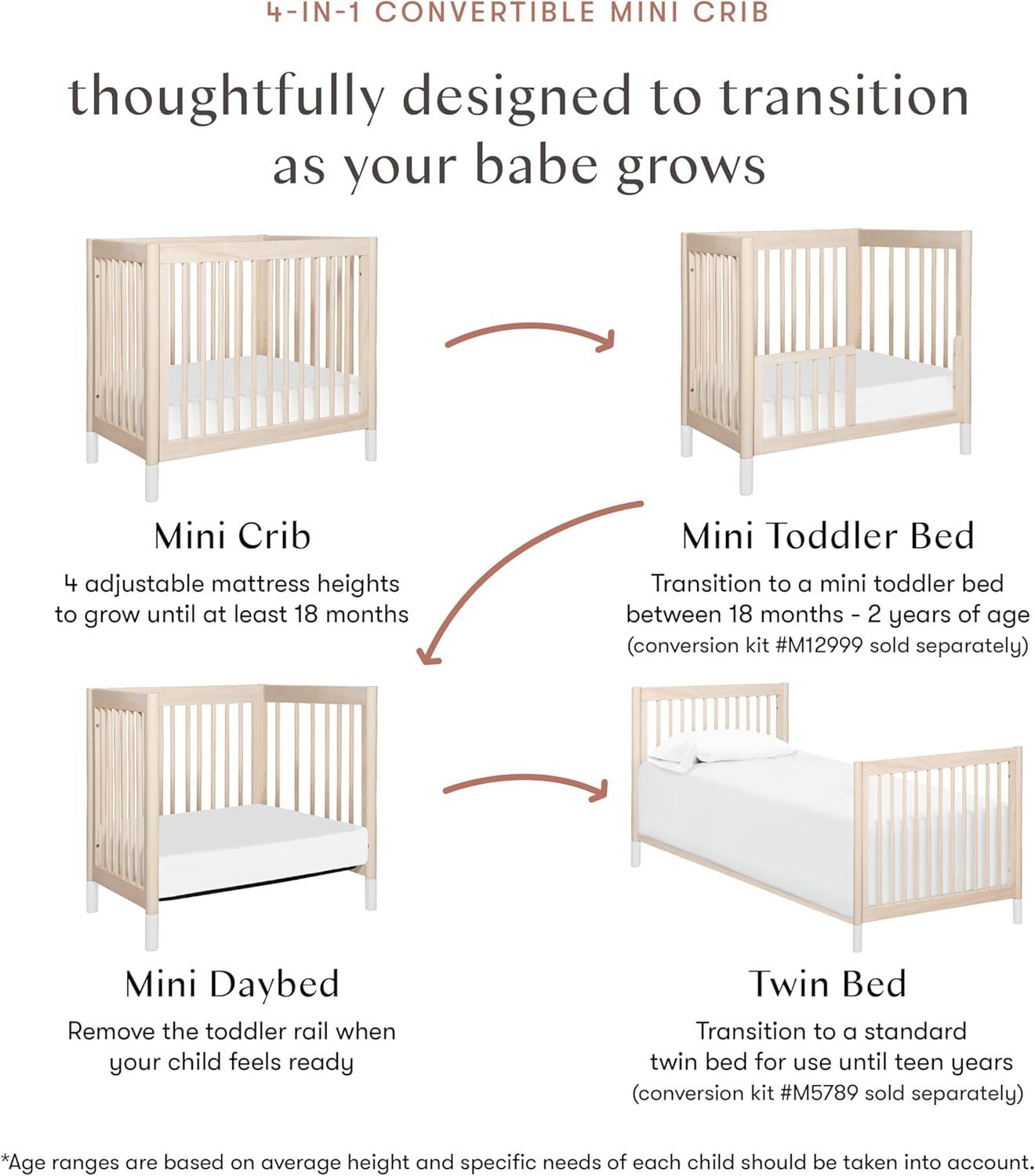 Gelato 4-in-1 Mini Convertible Crib