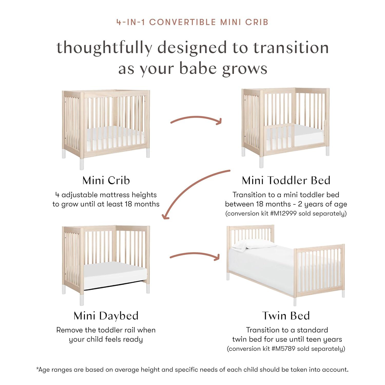 Gelato 4-in-1 Mini Convertible Crib