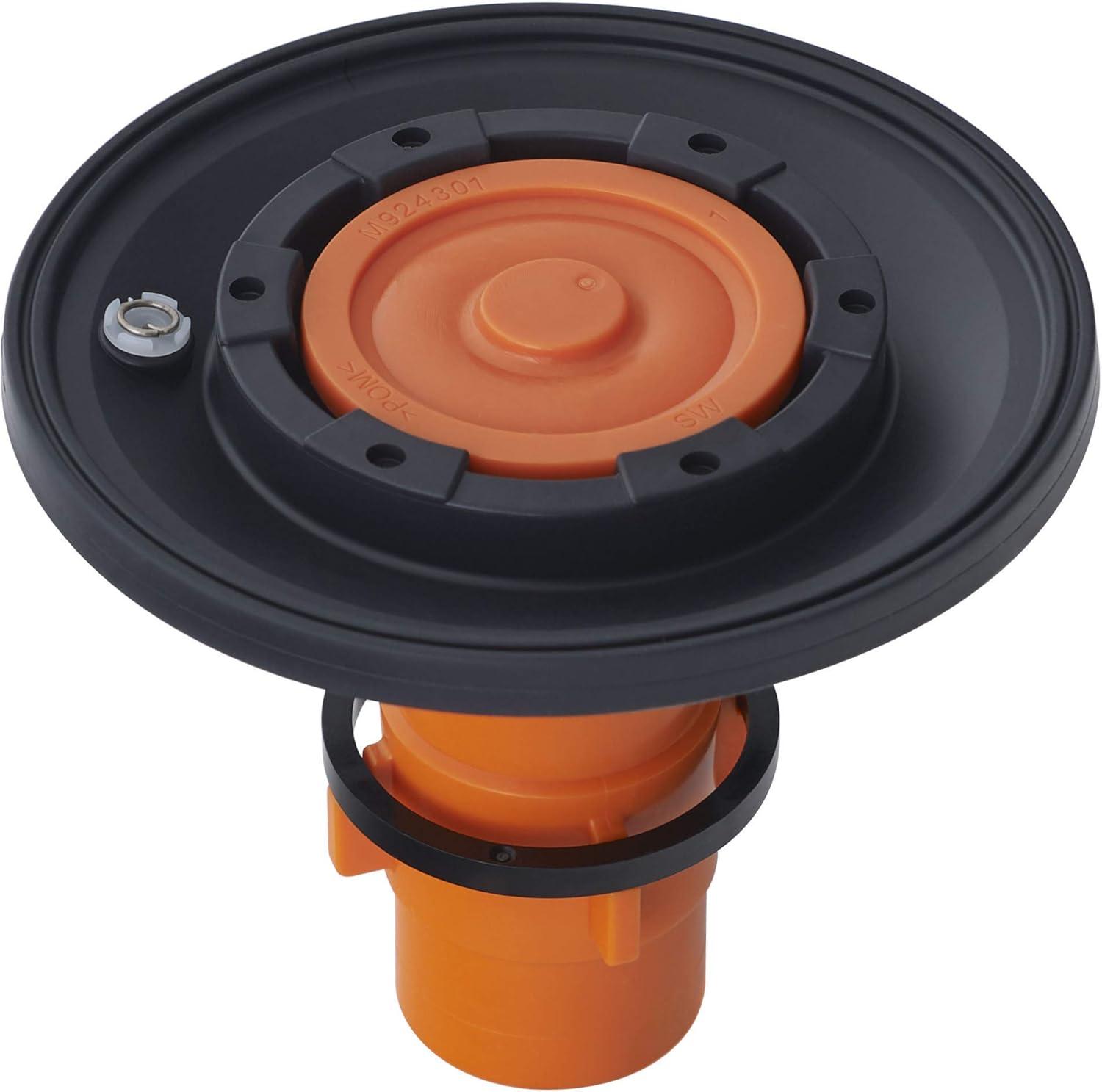 Black and Orange Plastic Diaphragm Assembly for Toilets and Urinals