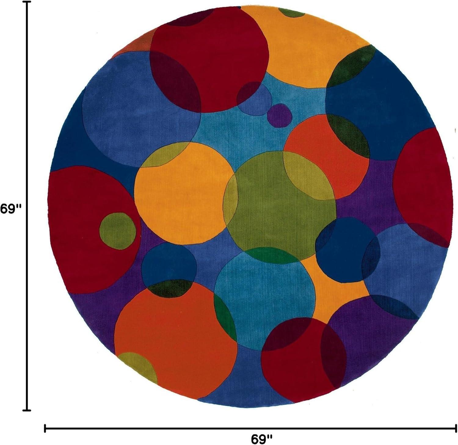 Beucher Abstract Handmade Tufted Wool Blue/Red/Green/Yellow Area Rug