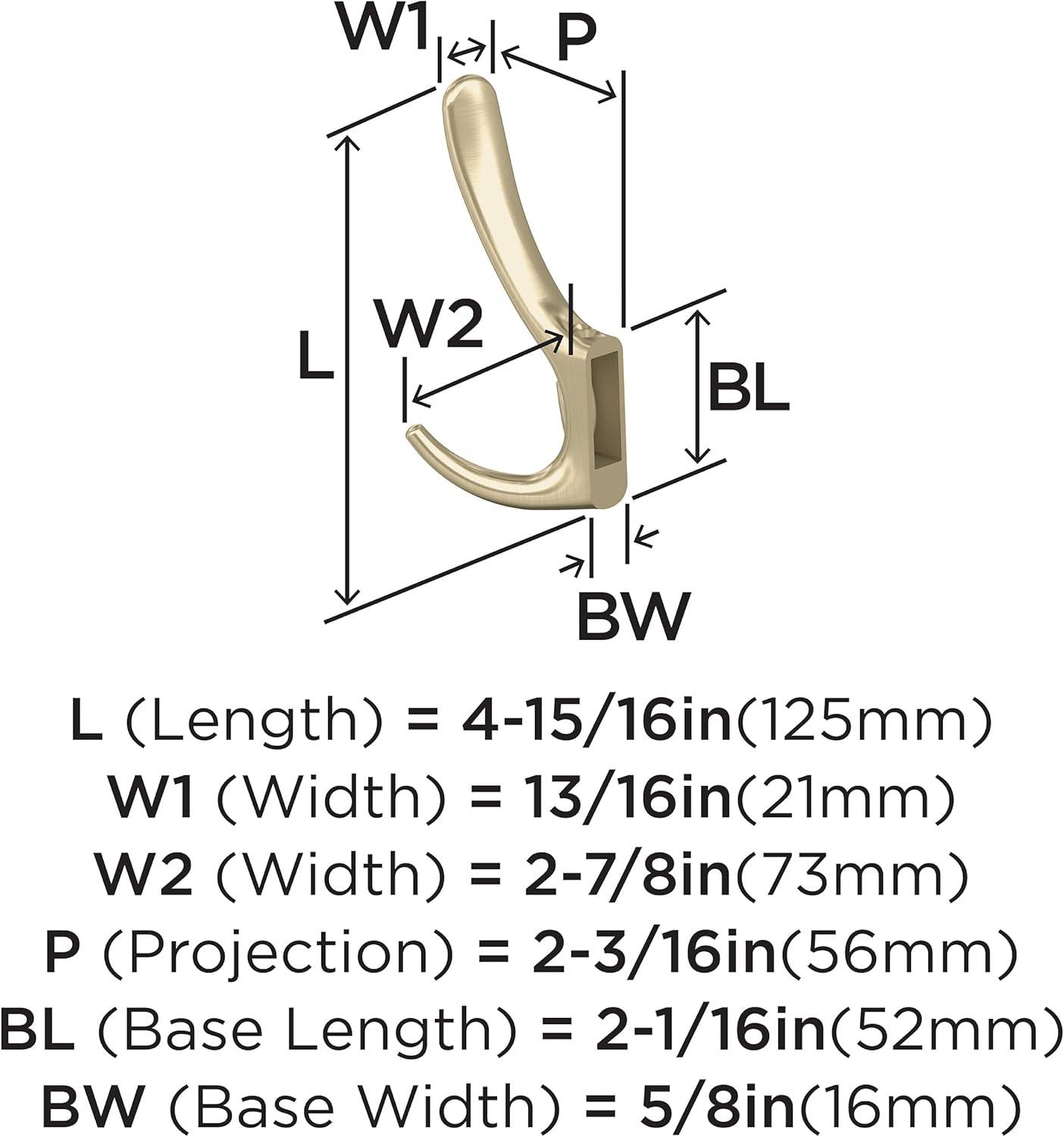 Finesse Transitional Triple Prong Decorative Wall Hook