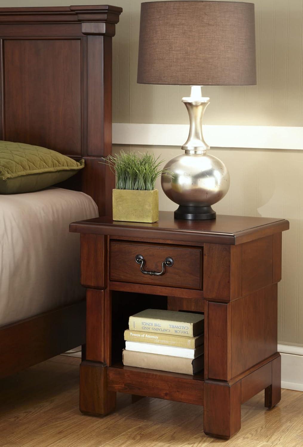 Homestyles Aspen Wood Nightstand in Brown