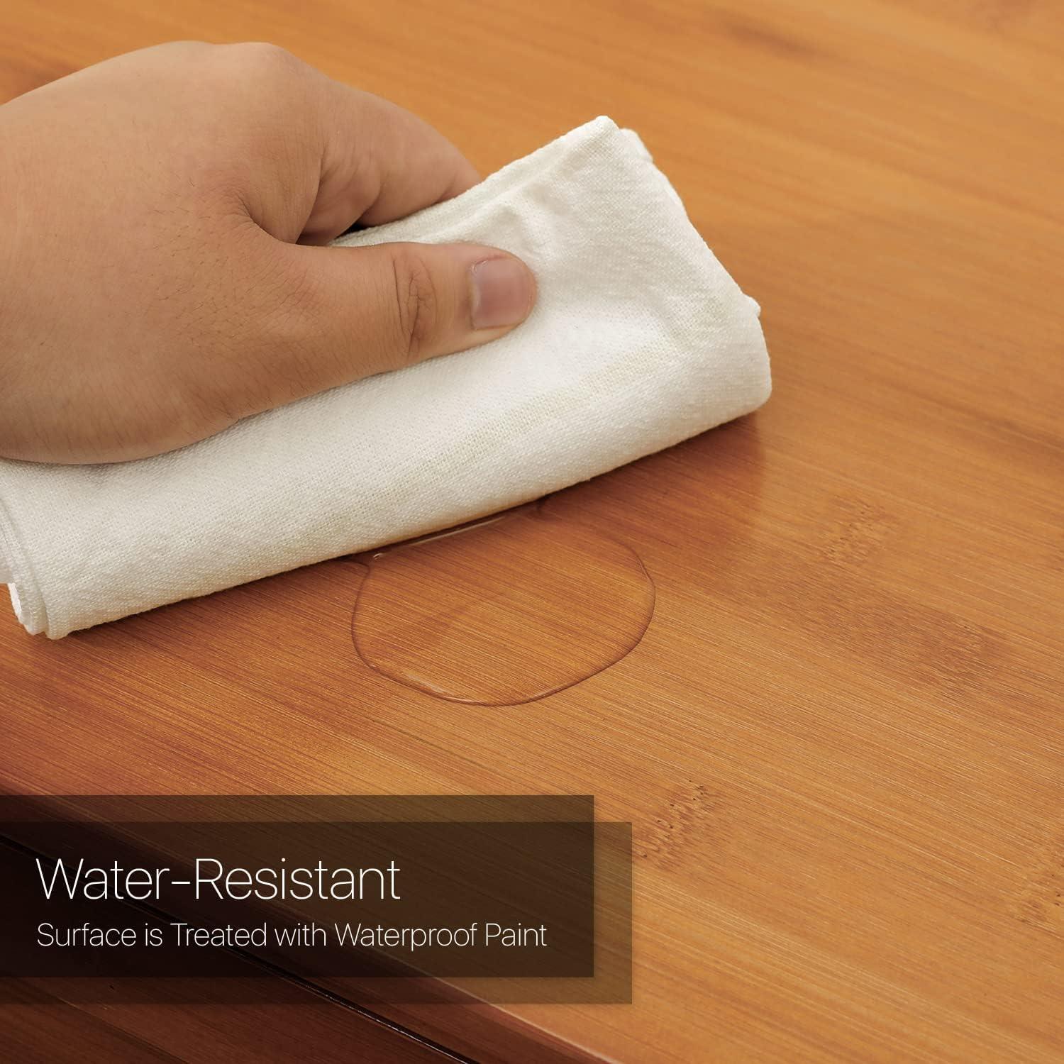 MoNiBloom Bamboo 10 Tiers 30 Pairs Shoe Storage Cabinet, Sneakers Shelf Rack, Brown, for Entryway