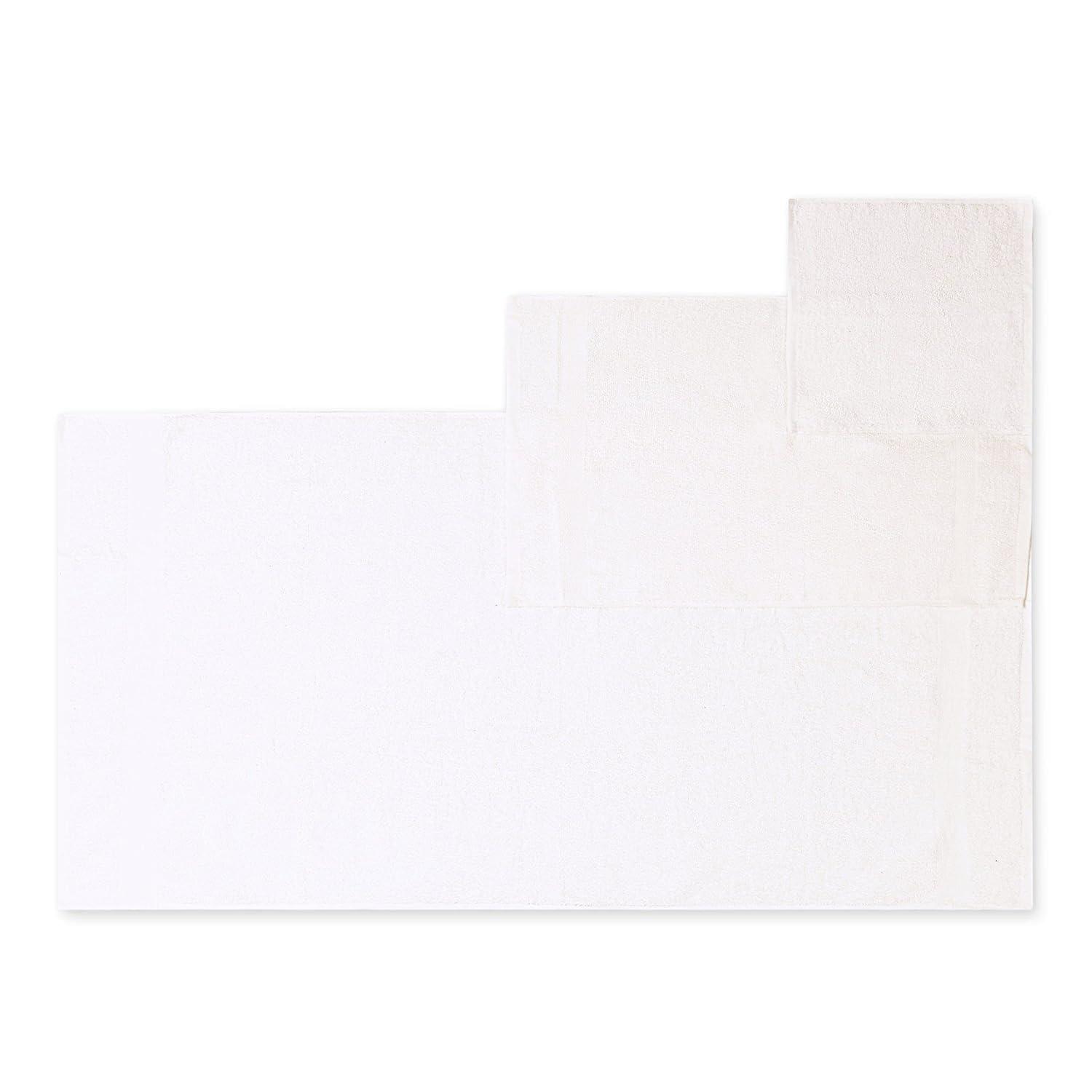 Simpli-Magic 100% Ringspun Cotton Luxury Bathroom Towel Set for Hotel & Spa, 8-Piece, White