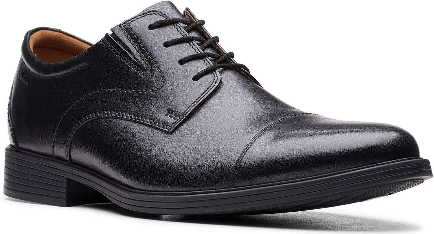 Whiddon Cap Men's Black Genuine Leather Lace-up Oxfords