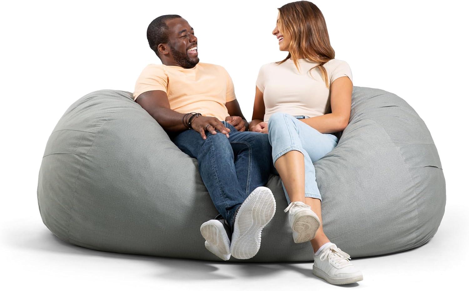 Big Joe Extra Large Memory Foam Bean Bag Sofa with Soft Removable Cover