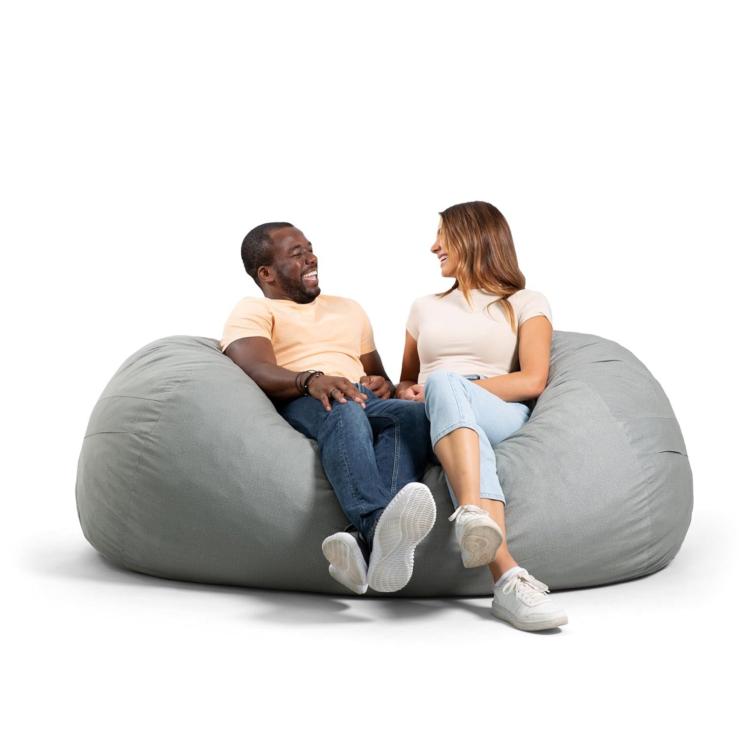 Big Joe Extra Large Memory Foam Bean Bag Sofa with Soft Removable Cover