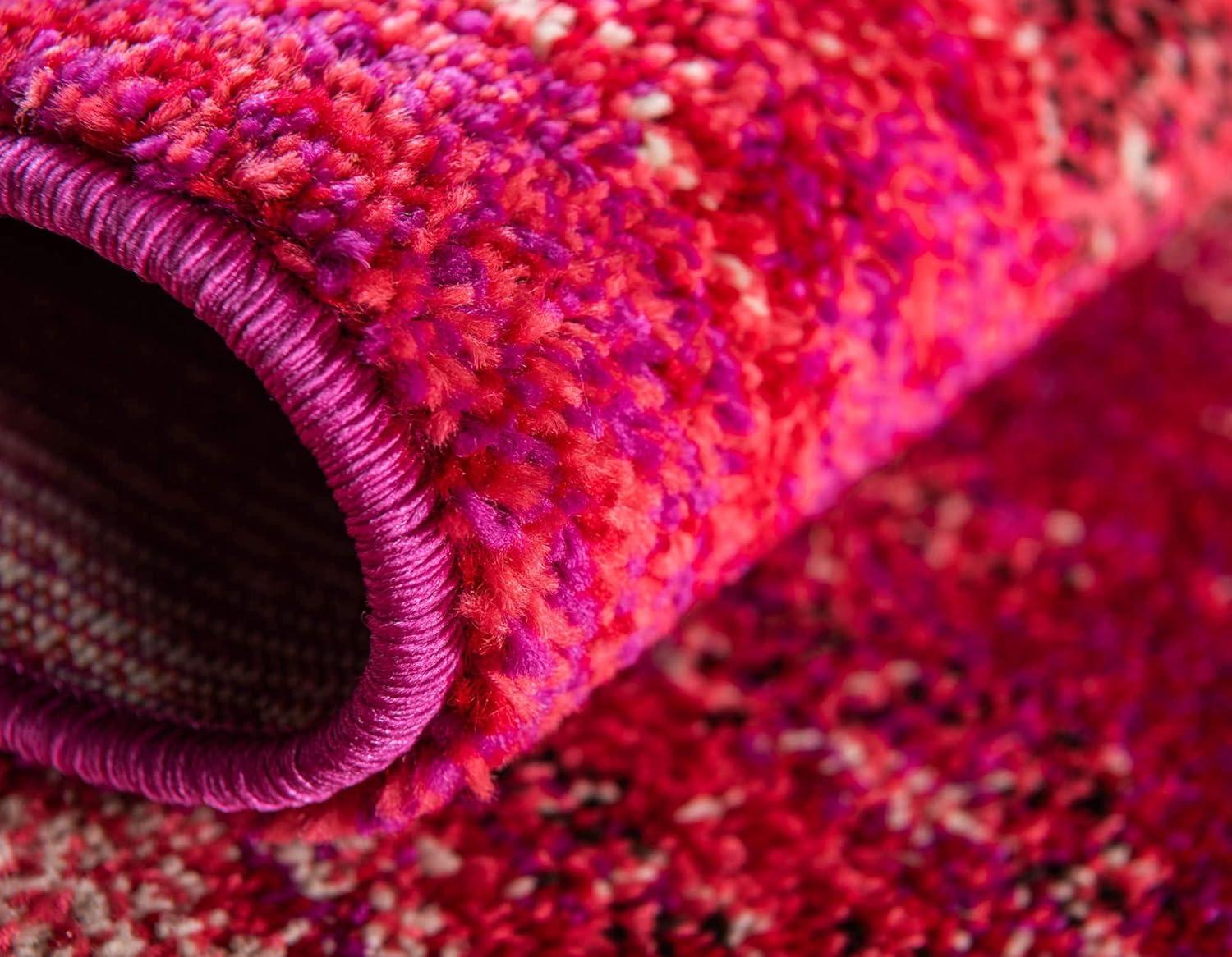 Unique Loom 5' 1 x 8' 0 Jardin Lilly Pink Area Rug