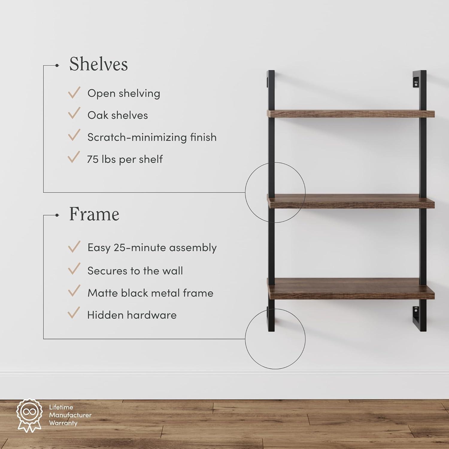 Nathan James Floating Bookcase