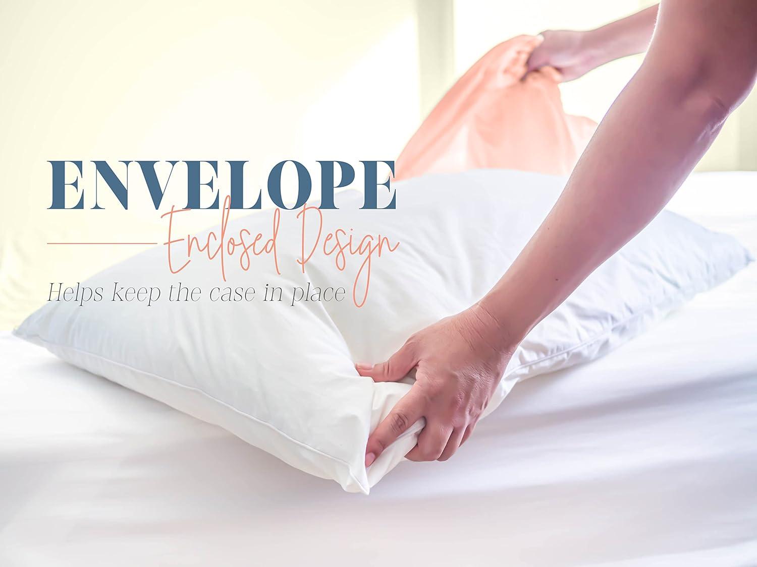 Elegant Comfort 4-PACK Solid Pillowcases 1500 Premium Hotel Quality Microfiber - Smooth Weave, Wrinkle and Stain Resistant, Easy Slip-On, 4-Piece Set, Standard/Queen Pillowcase, Black