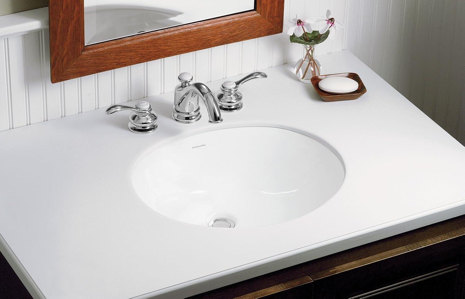 Wescott Vitreous China Oval Undermount Bathroom Sink with Overflow