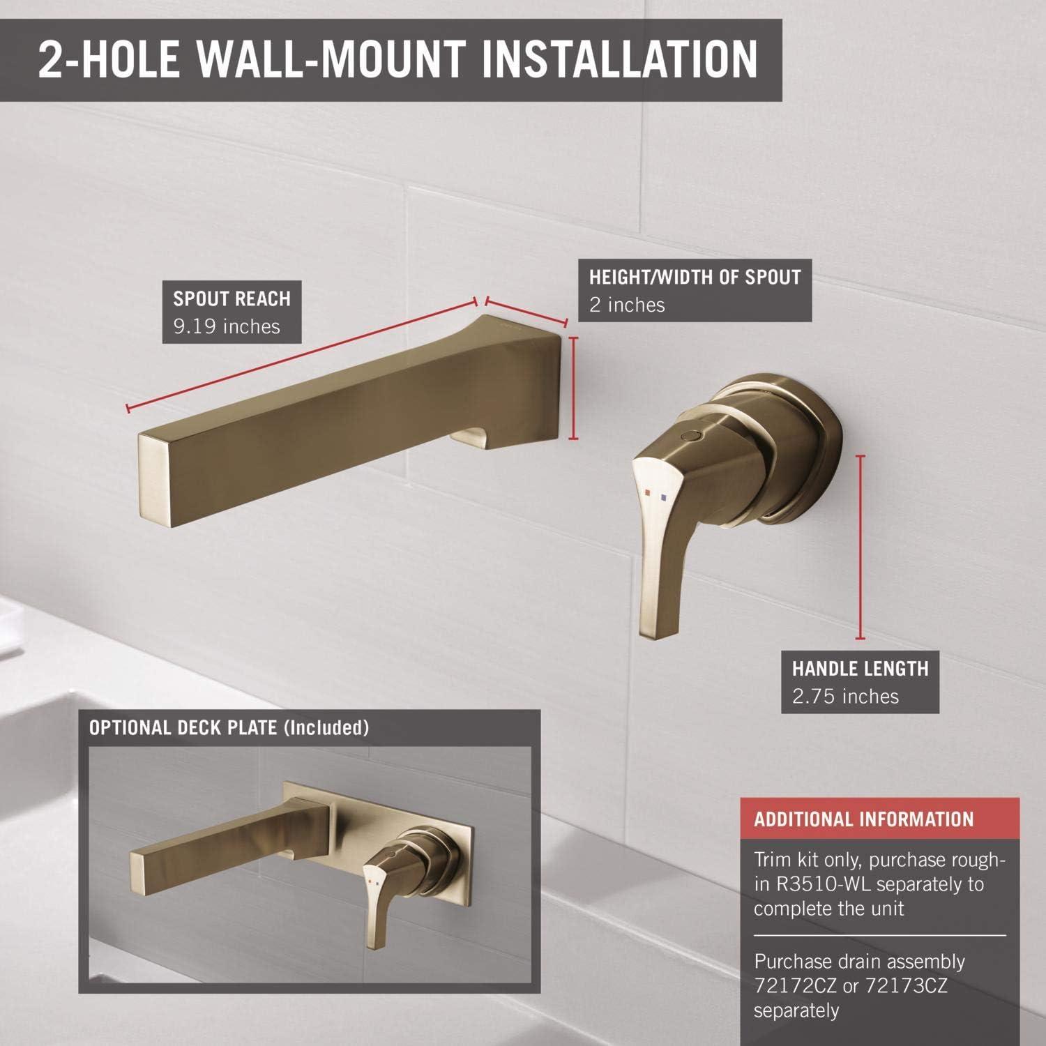 Zura Trim Wall Mounted Bathroom Faucet