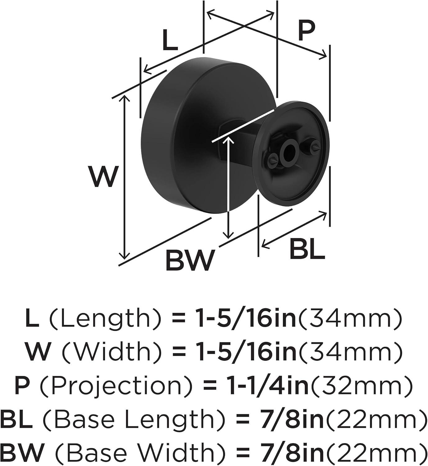 Everett 1 5/16" Diameter Round Knob