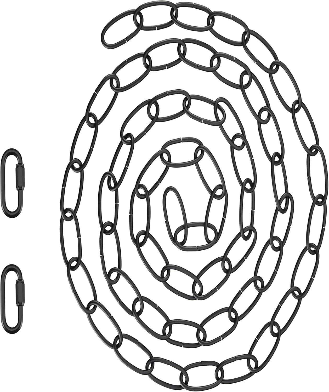 6 Feet Oil Rubbed Bronze Steel Chain with Quick Link Connector