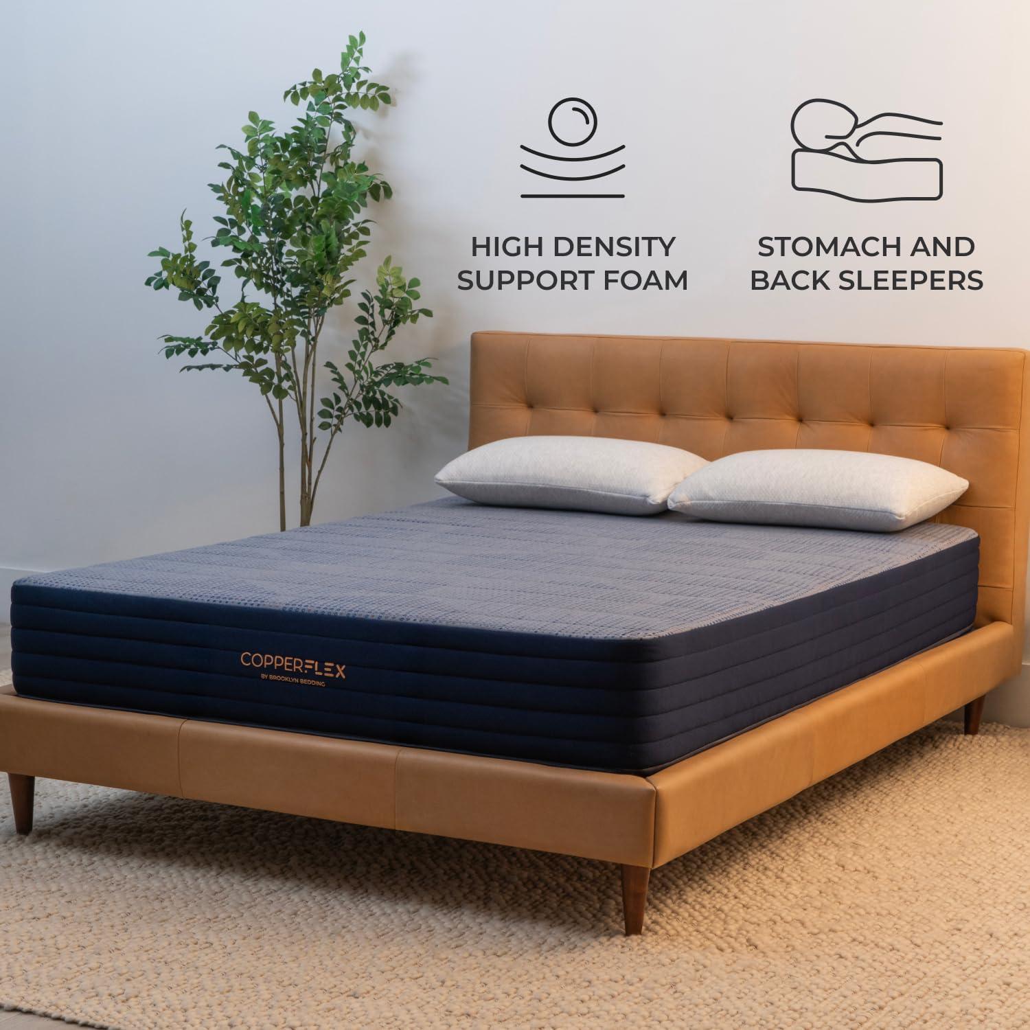 Brooklyn Bedding CopperFlex 10" Foam Mattress with Zoned Foam, Twin