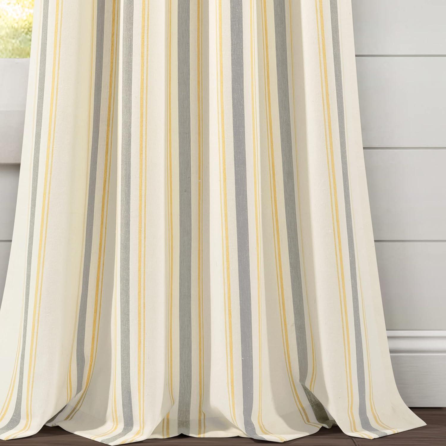 Cotton Blend Semi Sheer Curtain Pair