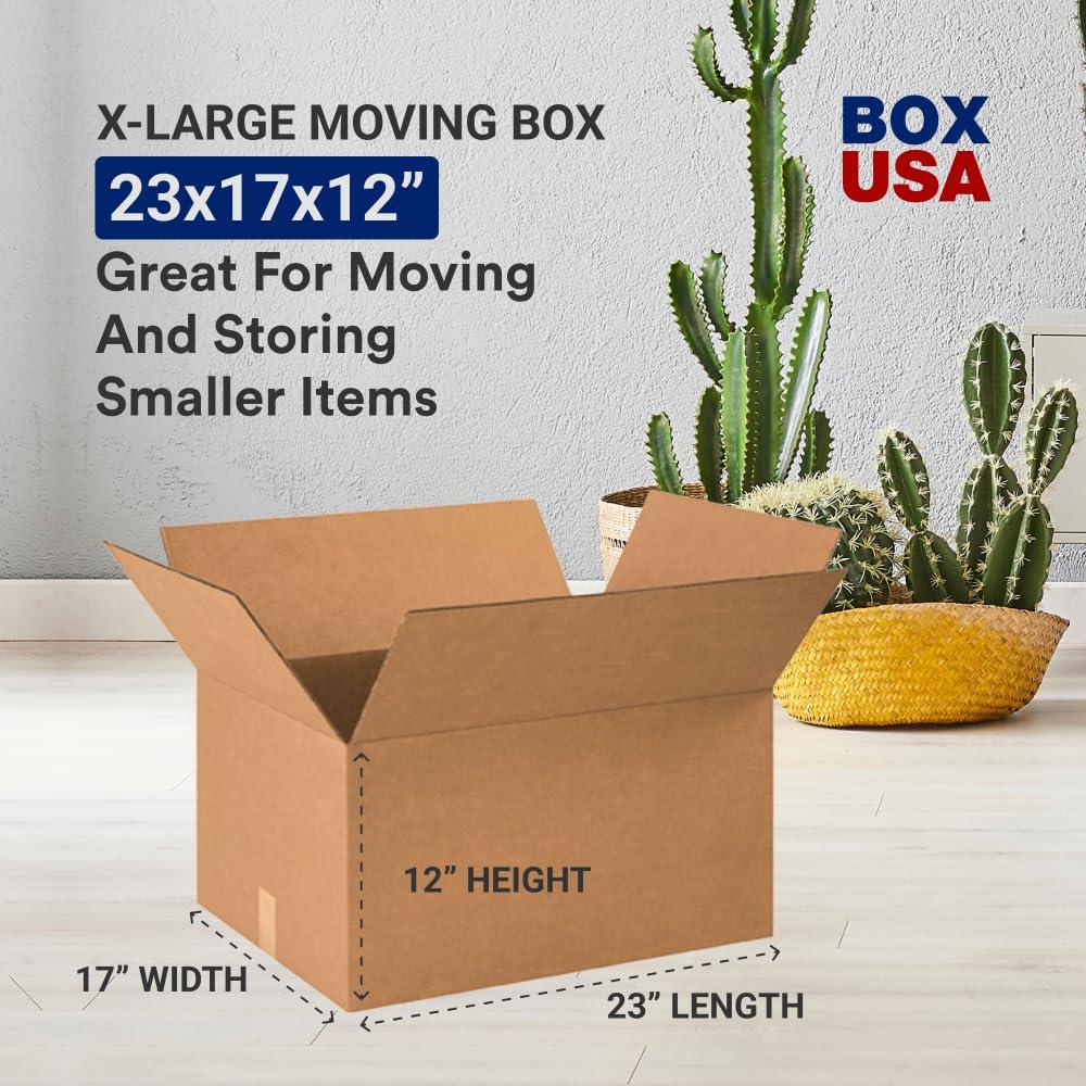 Medium Brown Corrugated Storage and Shipping Boxes, Pack of 10
