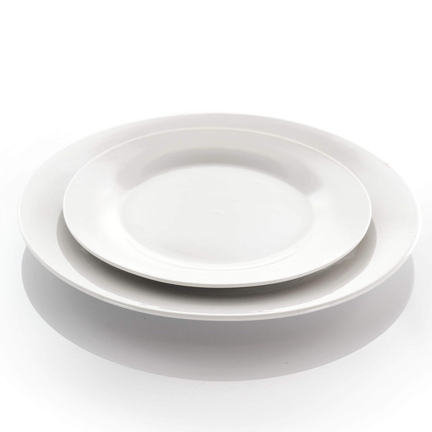 Elama Marshall 16 Piece Porcelain Dinnerware Set in White