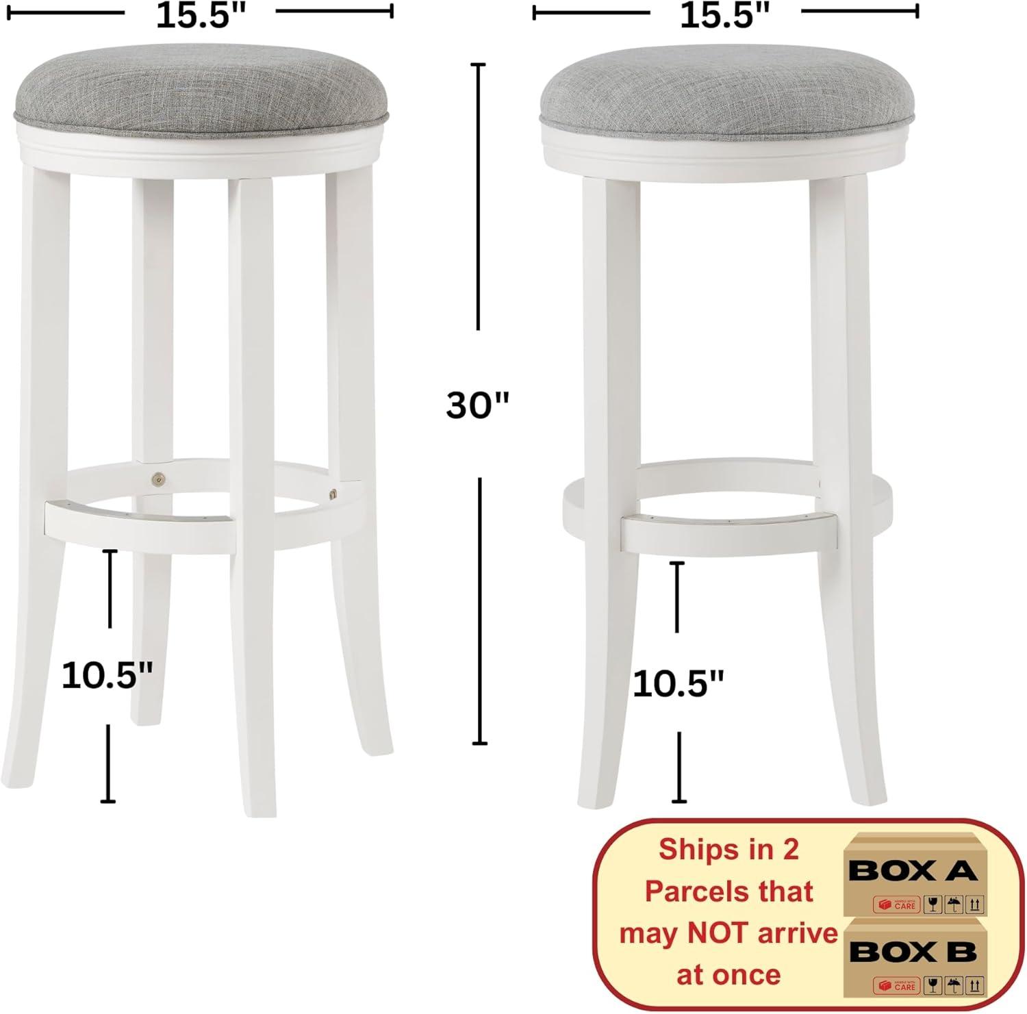 Alaterre Natick Solid Rubber Wood Counter And Bar Stool