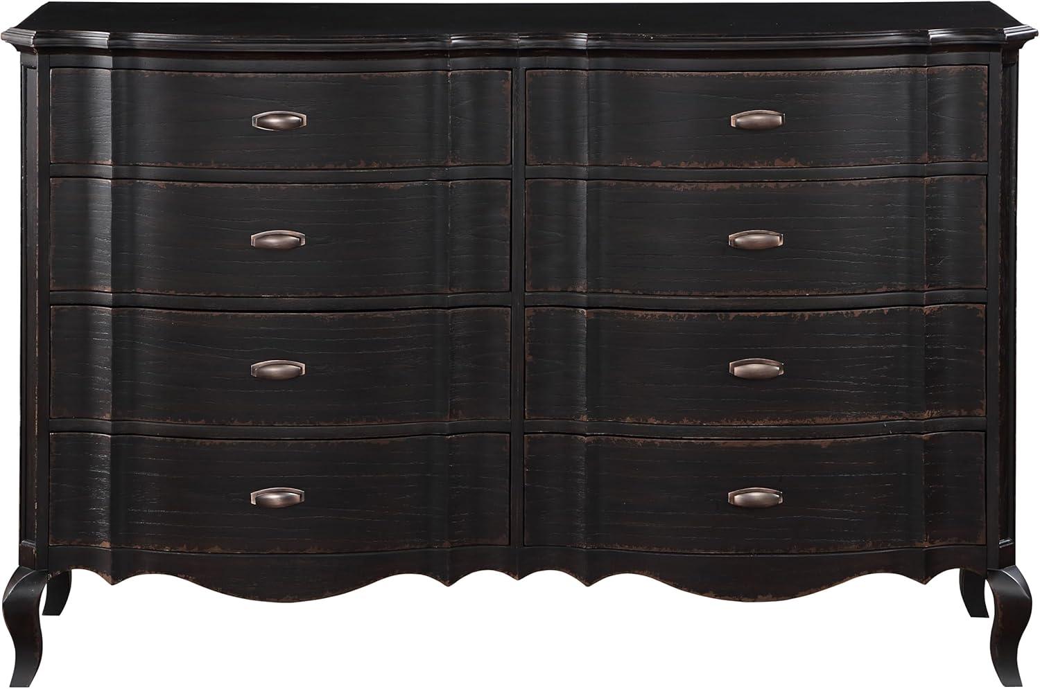 ACME Chelmsford 8-Drawer Contemporary Wood Dresser in Antique Black