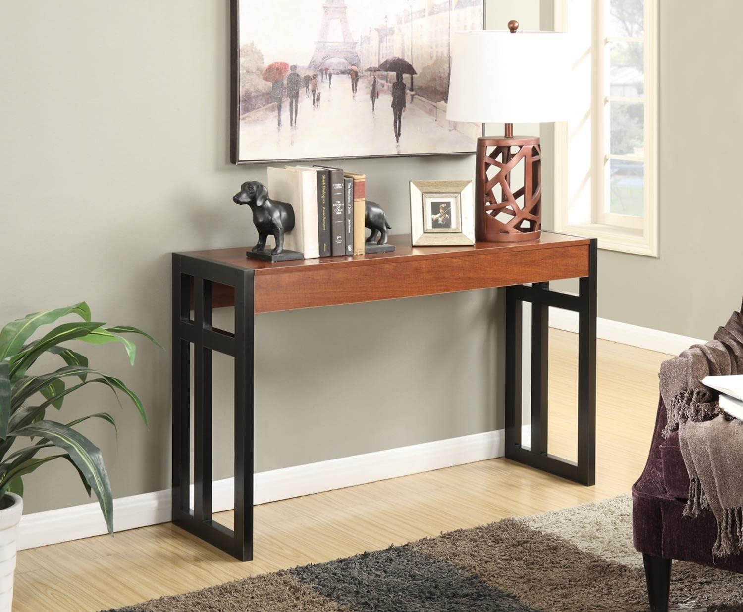 Convenience Concepts Monterey Console Table, Black/Cherry