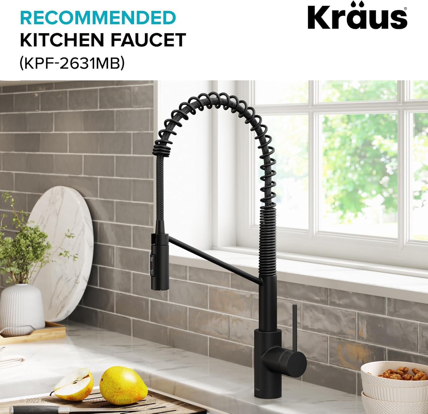 KRAUS Kore Drop-In Workstation 16 Gauge Stainless Steel Single Bowl Kitchen Sink with Accessories